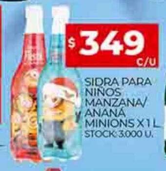 Supermercados DIA Sidra para niños manzana anana minions oferta