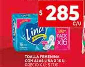 Supermercados DIA Toalla femenina con alas lina oferta