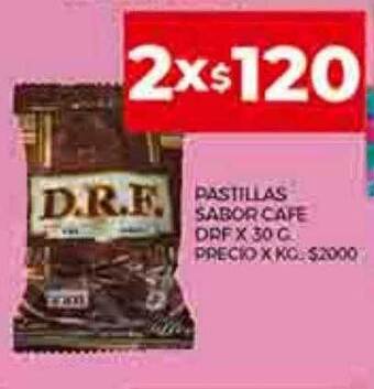 Supermercados DIA Pastillas sabor cafe drf oferta