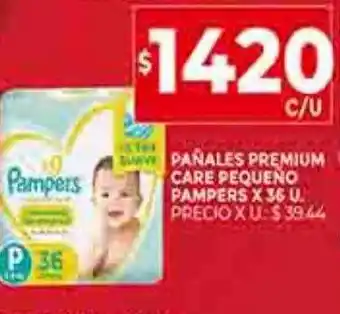 Supermercados DIA Pañales premium care pequeño pampers oferta