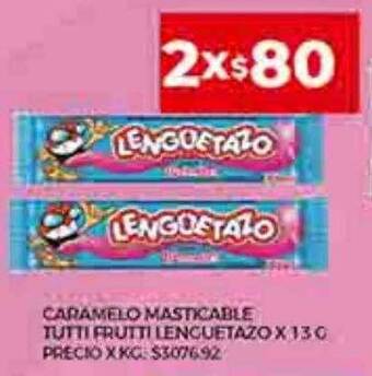 Supermercados DIA Caramelo masticable tutti frutti lenguetazo oferta