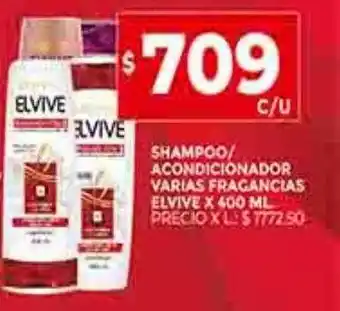 Supermercados DIA Shampoo acondicionador varias fragancias elvive oferta