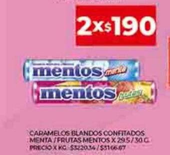 Supermercados DIA Caramelos blandos confitados menta frutas mentos oferta