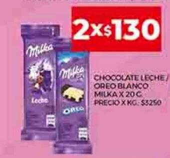 Supermercados DIA Chocolate leche oreo blanco milka oferta