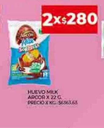 Supermercados DIA Huevo milk arcor oferta