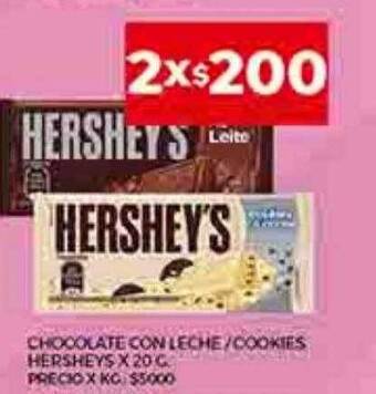 Supermercados DIA Chocolate con leche cookies hersheys oferta