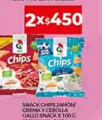 Supermercados DIA Snack chips jamón crema y cebolla gallo snack oferta