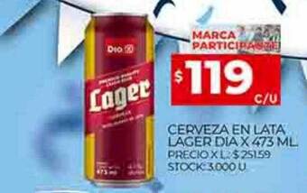 Supermercados DIA Cerveza en lata lager dia oferta