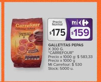 Carrefour Galletitas pepas oferta