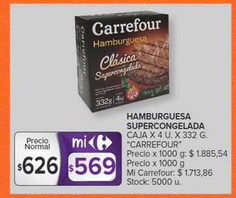 Carrefour Hamburguesa supercongelada oferta