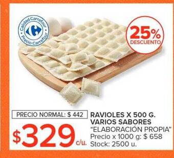 Carrefour Ravioles varios sabores oferta