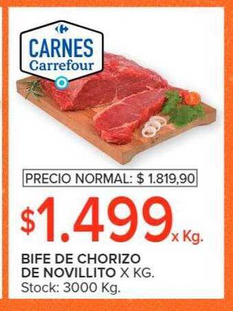 Carrefour Bife de chorizo de novillito oferta
