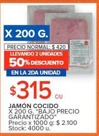 Carrefour Jamón cocido oferta