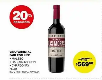 Atomo Conviene Vino varietal fair for life 20% descuento oferta
