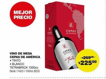 Atomo Conviene Vino de mesa cepas de américa oferta