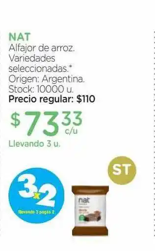 Farmacity Nat alfajor de arroz oferta