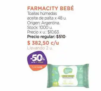 Farmacity Farmacity bebé toallas húmedas aceite de palta oferta
