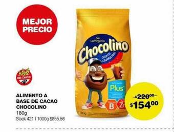 Atomo Conviene Alimento a base de cacao chocolino oferta