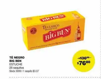 Atomo Conviene Té negro big ben estuche oferta