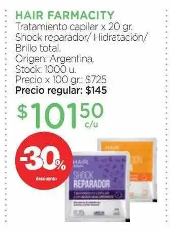 Farmacity Hair farmacity tratamiento capilar -30% descuento oferta