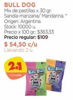 Farmacity Bull dog mix de pastillas oferta