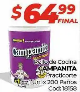 Diarco Campanita Rollo De Cocina Practicorte oferta