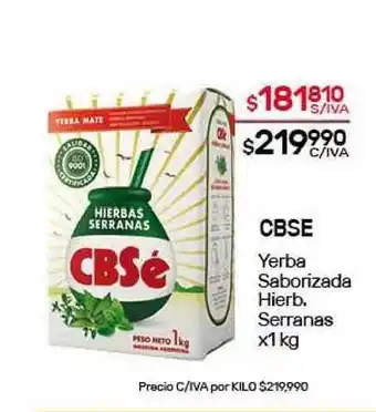 Nini Mayorista CBSE Yerba Saborizada Hierb. Serranas 1kg oferta