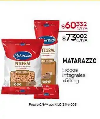 Nini Mayorista Matarazzo Fideos Integrales 500gr oferta