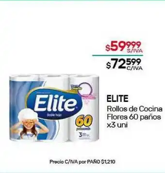 Nini Mayorista Elite Rollos de Cocina Flores 60 paños oferta
