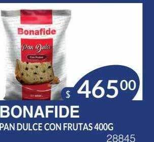 Masivos Bonafide pan dulce con frutas oferta