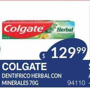 Masivos Colgate dentifrico herbal con minerales oferta