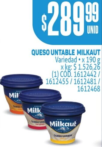 Makro Queso Untable Milkaut oferta