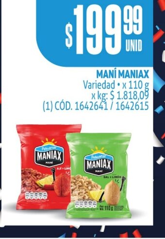 Makro Maní Maniax oferta