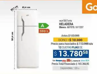 Heladera gafa