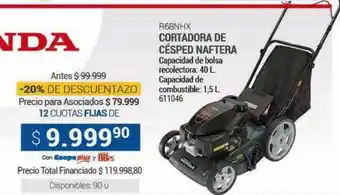 Cortadora de césped naftera honda