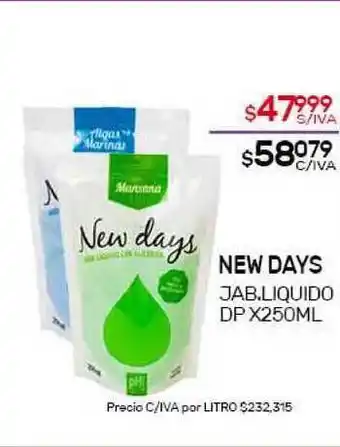 Nini Mayorista New Days Jab. Liquido Dp x 250ml oferta