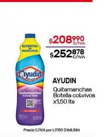 Nini Mayorista Ayudin Quitamanchas Botella col. vivos x1,50lts oferta