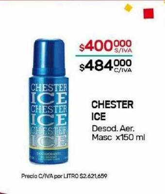 Nini Mayorista Chester ice desod. aer. masc oferta