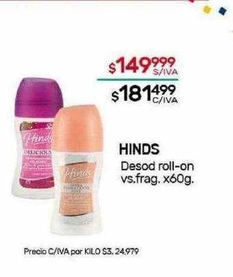 Nini Mayorista Hinds desod roll-on vs.frag. oferta