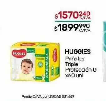 Nini Mayorista Huggies pañales triple protección g x60 oferta