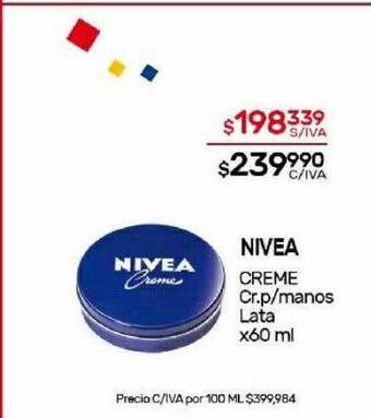 Nini Mayorista Nivea creme cr.p-manos lata oferta