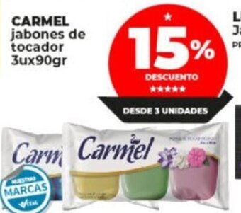 Supermayorista Vital Carmel Jabones de Tocador 3ux90gr oferta