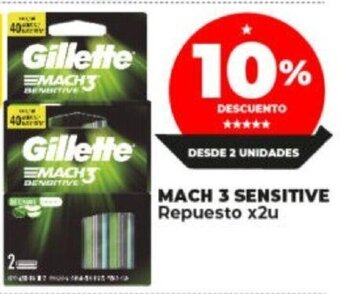 Supermayorista Vital Mach 3 Sensitive Repuesto x 2u oferta