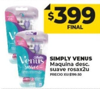 Supermayorista Vital Simply Venus Maquina Desc. Suave Rosa x 2u oferta