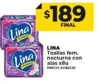 Supermayorista Vital Lina Toallas Fem. Nocturna Con Alas x 8u oferta
