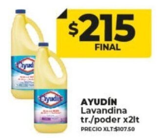 Supermayorista Vital Ayudín Lavandina tr./poder x 2lt oferta