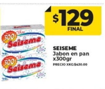Supermayorista Vital Seiseme Jabon en Pan x 300gr oferta