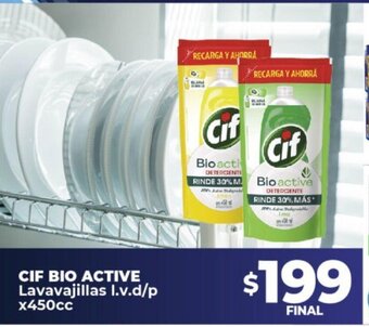 Supermayorista Vital Cif Bio Active Lavavajillas L.V.D/P x 450cc oferta