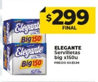 Supermayorista Vital Elegante Servilletas Big x 150u oferta