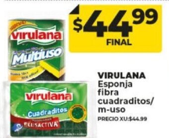 Supermayorista Vital Virulana Esponja Fibra Cuadraditos/M-Uso oferta